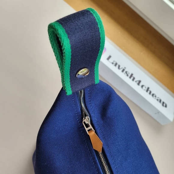 SOLD. 💯 Hermès Toile H large trousse Bride-A-Brac Pouch - Picture 7 of 10